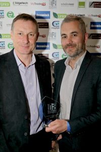 Ian Smith, Business Development Manager picks up last year's National Fenestration Award