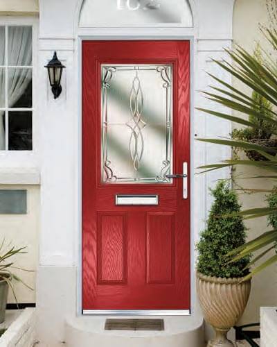 Red composite door by Xtreme