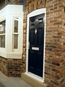 Black front door installed on Salford University’s Energy House