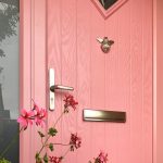 Pink composite front door