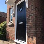 Black front entrance door