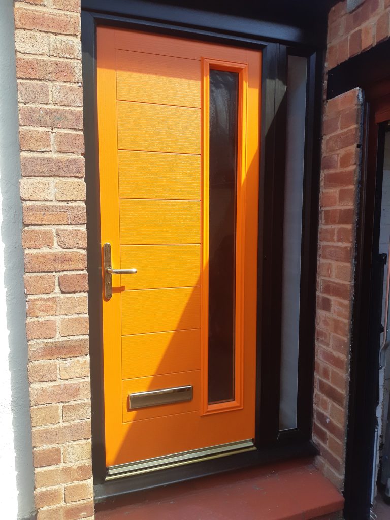 Orange modern front door