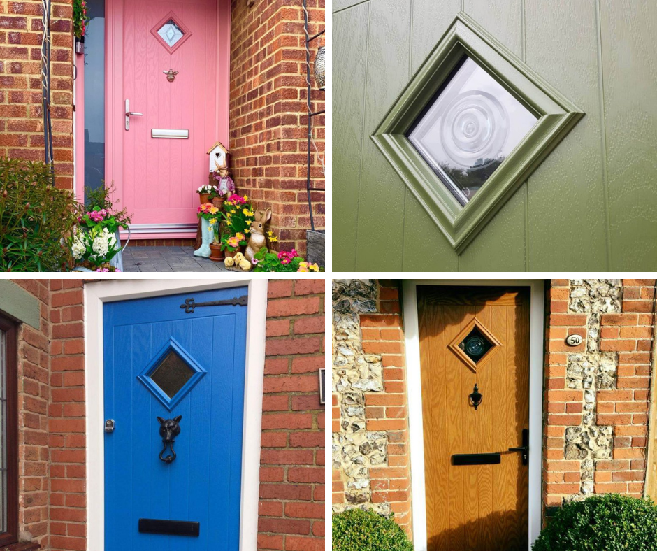 Collage of painted doors