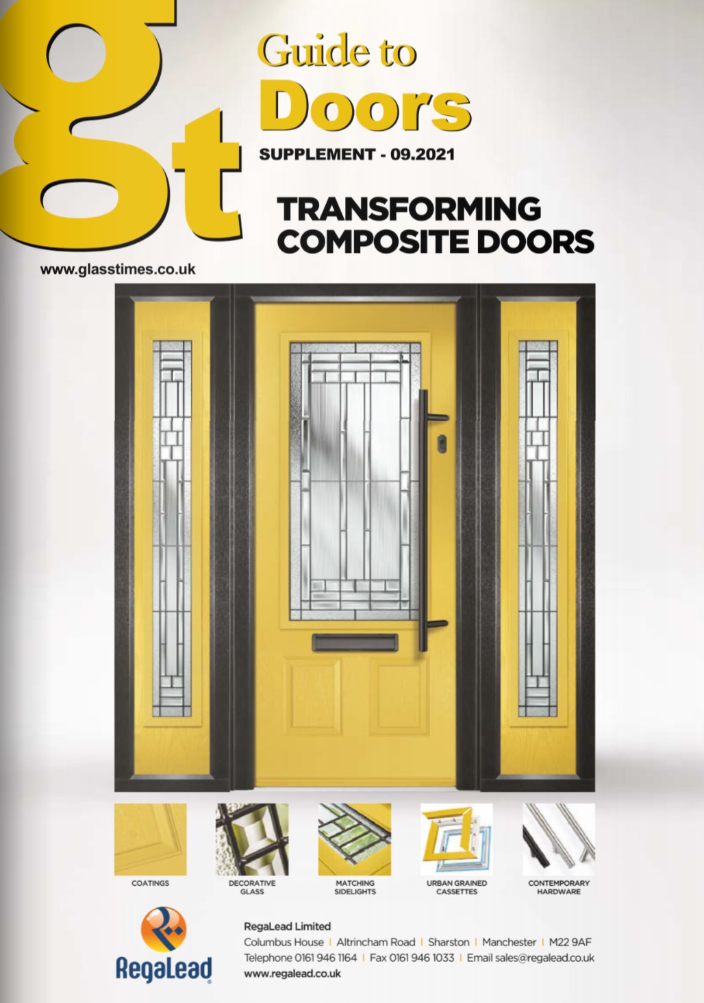 GT doors magazine cover with composite door on