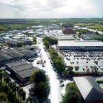 aerial view of 10000 sq foot trading estate site