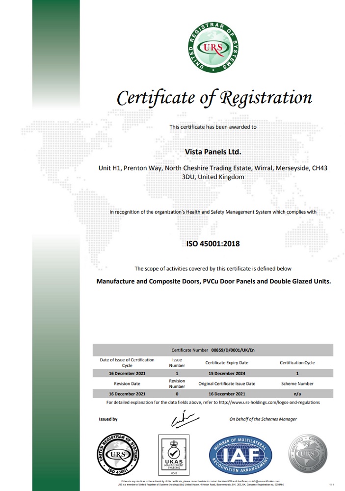 The ISO 14001_2015 certificate